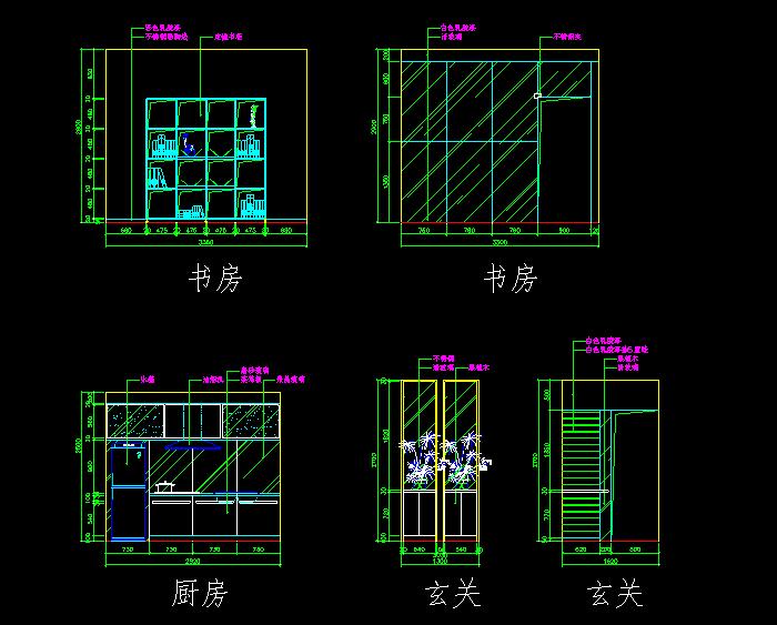 单体洋房别墅建筑设计CAD施工图3